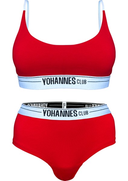 Yohannesclub, Kadın, Iç Çamaşırı Takımı, (Bralet-Hipster), Kırmızı