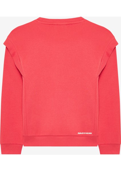 G Essential Crew Neck Sweatshirt Büyük Kız Çocuk Pembe Sweatshirt SK232073-831