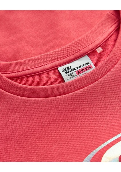 G Essential Crew Neck Sweatshirt Büyük Kız Çocuk Pembe Sweatshirt SK232073-831