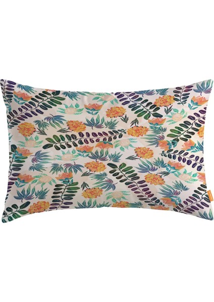 Çiçek Dikdörtgen Kırlent Kılıf DS10