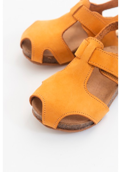 Unisex Çocuk Cat Deri Ortopedik Destekli Çocuk Sandalet