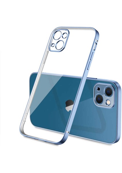 - Apple iPhone 13 Mini - Kılıf Kenari Düz Gbox Silikon Kapak - Lacivert - T18974