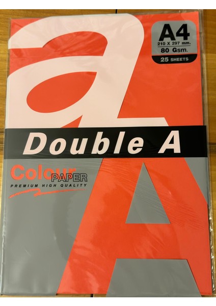 Double A 80 gr 1 Paket 25 Adet Kırmızı