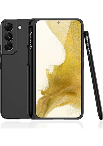- Samsung Galaxy S22 Plus - Kılıf Koruyucu Kalemli Ays Kapak - Rose Gold