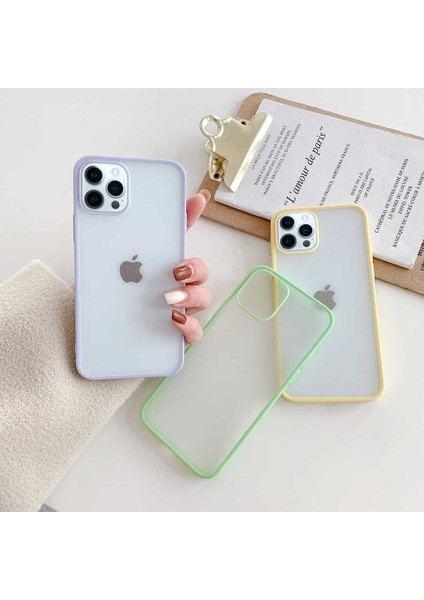 - iPhone 12 Pro Max - Kılıf Arkası Buzlu Ince Mess Kapak