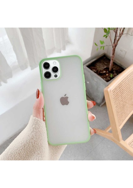 - iPhone 12 Pro Max - Kılıf Arkası Buzlu Ince Mess Kapak