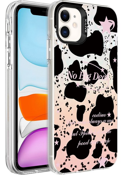 - Apple iPhone 12 - Kılıf Mermer Desenli Marbello Kapak - Siyah-Beyaz