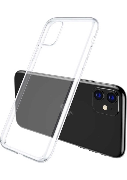 noktaks - Apple iPhone 11 - Kılıf Sert Şeffaf Pürüzsüz Vonn Kapak - T22389