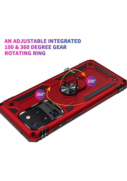 - Samsung Galaxy S20 Ultra - Kılıf Yüzüklü Zırh Tank Vega Kapak - Mavi - T11898 modelleri