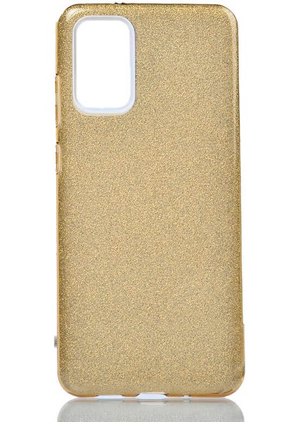 - Samsung Galaxy S20 Plus - Kılıf Simli Koruyucu Shining Silikon - Gold - T12952