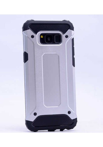 - Samsung Galaxy Note 8 - Kılıf Çift Katman Zırh Tank Crash Military Kapak - Gri - T2475