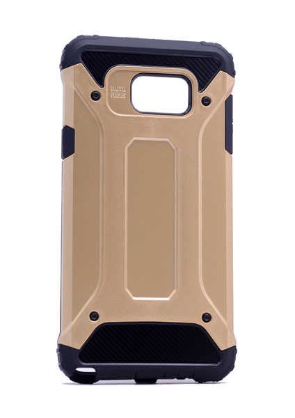 - Samsung Galaxy Note 5 - Kılıf Çift Katman Zırh Tank Crash Military Kapak - Gold - T2477