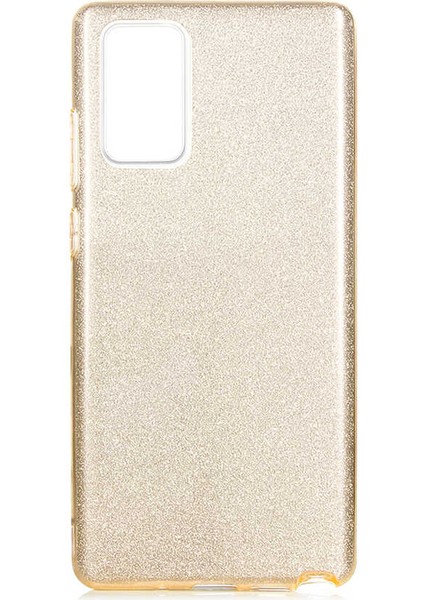 - Samsung Galaxy Note 20 - Kılıf Simli Koruyucu Shining Silikon - Gold - T14622