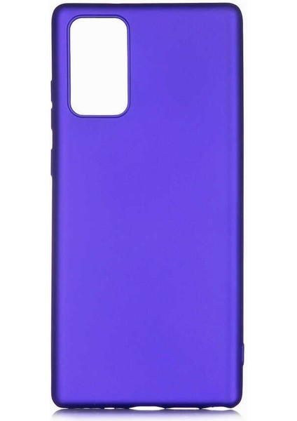 - Samsung Galaxy Note 20 - Kılıf Mat Soft Premier Silikon Kapak - Saks Mavi - T14220