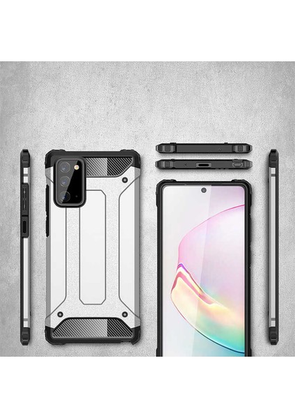 - Samsung Galaxy Note 20 - Kılıf Çift Katman Zırh Tank Crash Military Kapak - Rose Gold - T14179 fırsatları