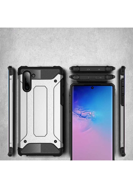 - Samsung Galaxy Note 10 - Kılıf Çift Katman Zırh Tank Crash Military Kapak - Kırmızı fırsatları