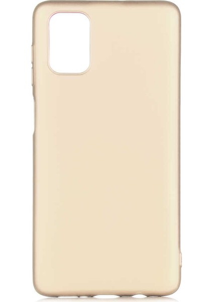 - Samsung Galaxy M51 - Kılıf Mat Soft Premier Silikon Kapak - Gold - T15000
