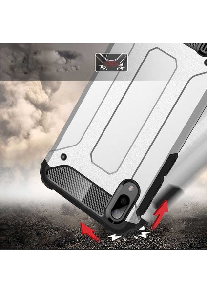 - Samsung Galaxy M10 - Kılıf Çift Katman Zırh Tank Crash Military Kapak - Gri - T7675 indirimleri