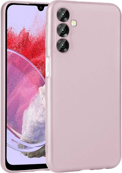 - Samsung Galaxy M34 5G - Kılıf Mat Soft Premier Silikon Kapak - Rose Gold - T30136
