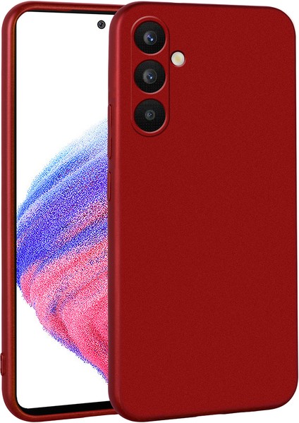 - Samsung Galaxy A34 - Kılıf Mat Soft Premier Silikon Kapak - Kırmızı - T26033