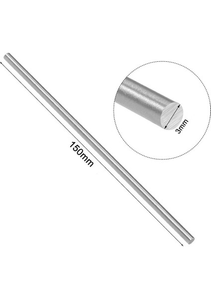 3mm x 150mm Metal Mil Çelik Çubuk Aks Oyuncak RC Araba Robot Model Uçak Tekerlek