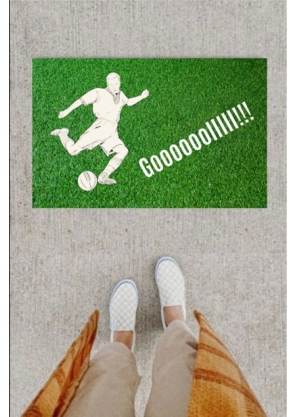 Kapı Önü Paspası Dekoratif Dijital Baskı Goooolllll P-2348