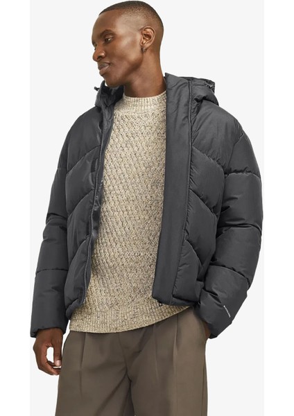 Jack & Jones Jjworld Puffer Erkek Gri Mont 12259850-ASPHALT