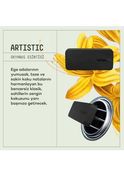 Araba Klima Kokusu, Flat Oto Kokusu 2'li Set, 60 Gün Etkili Araç Kokusu - Energetic | Artistic modelleri