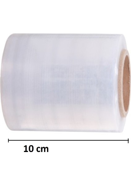 Palet Dilimli Streç 10 cm 17 Mic. 400 gr 300 metre Şeffaf 4 Adet