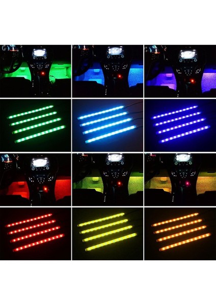 Renault Fluence (Z.E Modelleri) Uyumlu 12 Ledli Ayak Altı Sese Duyarlı Led modelleri