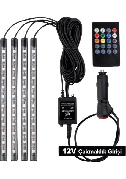 Renault Fluence (Z.E Modelleri) Uyumlu 12 Ledli Ayak Altı Sese Duyarlı Led fırsatları