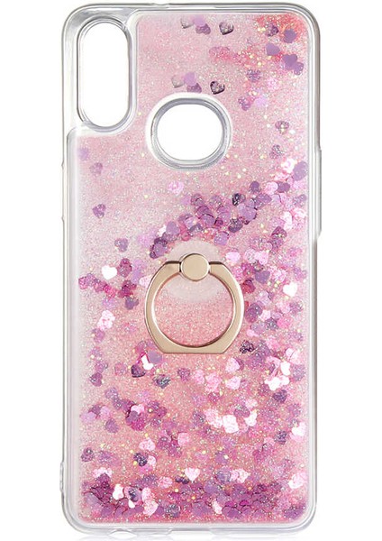 - Samsung Galaxy A10S - Kılıf Yüzüklü Simli Sıvılı Milce Kapak - Gold - T14323 fiyatları