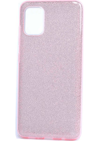 noktaks - Samsung Galaxy A71 - Kılıf Simli Koruyucu Shining Silikon - Rose Gold - T12774