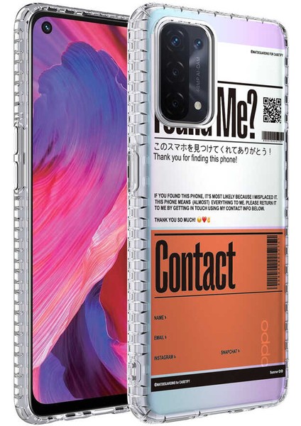 - Oppo A74 4G - Kılıf Airbag Kenarlı Renkli Desenli Silikon Elegans Kapak - NO6 - T24981