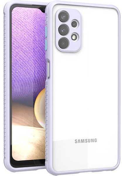 - Galaxy A32 4g - Kılıf ​​kenarları Tırtıklı Renkli Düğmeli Kaff Kapak