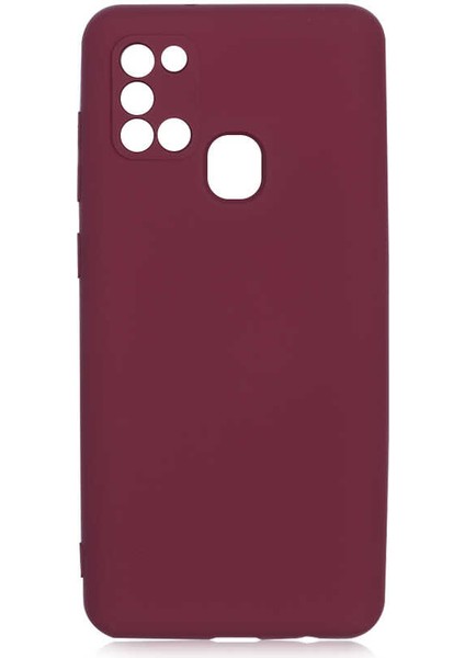 - Samsung Galaxy A21S - Kılıf İçi Kadife Koruyucu Mara Lansman Kapak - Koyu Mor - T17706