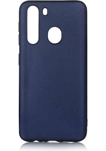 - Samsung Galaxy A21 - Kılıf Mat Soft Premier Silikon Kapak - Lacivert - T12772