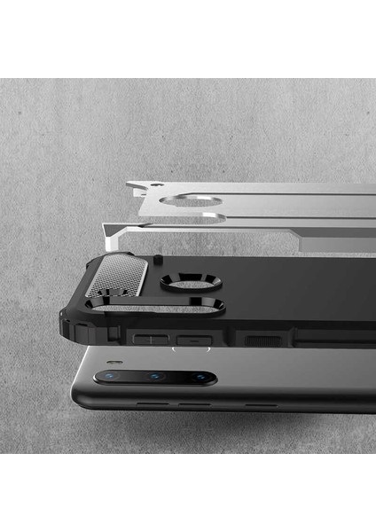 - Samsung Galaxy A21 - Kılıf Çift Katman Zırh Tank Crash Military Kapak - Siyah - T12870 indirimleri