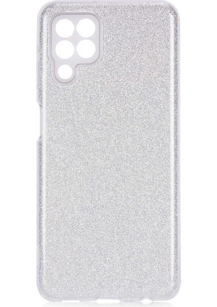 - Samsung Galaxy A22 4G - Kılıf Simli Koruyucu Shining Silikon - Gri - T18865