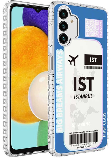 - Samsung Galaxy A13 4G - Kılıf Airbag Kenarlı Renkli Desenli Silikon Elegans Kapak - NO4 - T24949