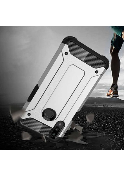 - Samsung Galaxy A10S - Kılıf Çift Katman Zırh Tank Crash Military Kapak - Rose Gold - T9987 modelleri