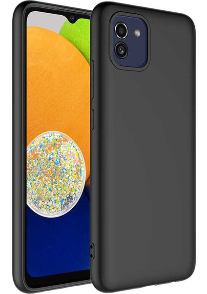 - Samsung Galaxy A03 - Kılıf İçi Kadife Koruyucu Mara Lansman Kapak - Siyah - T24173