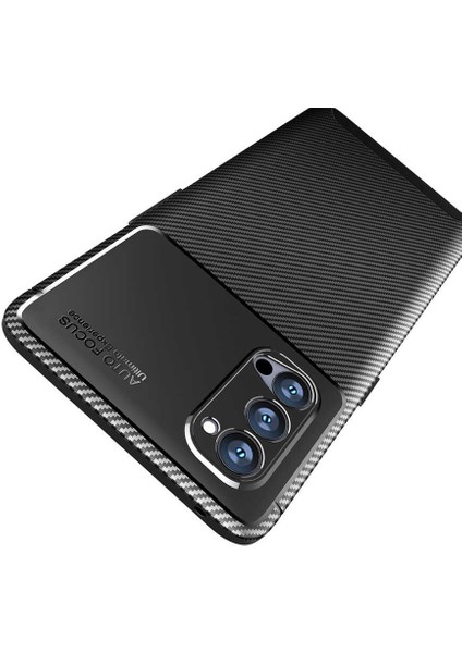 - Oppo Reno 4 Pro 5G - Kılıf Auto Focus Karbon Negro Silikon Kapak - Siyah