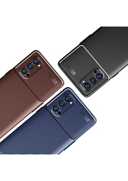 - Oppo Reno 4 Pro 5G - Kılıf Auto Focus Karbon Negro Silikon Kapak - Siyah