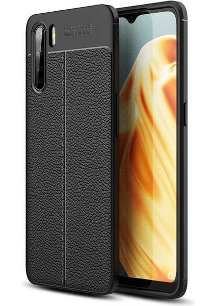 - Oppo Reno 3 - Kılıf Auto Focus Karbon Niss Silikon Kapak - Siyah - T14175