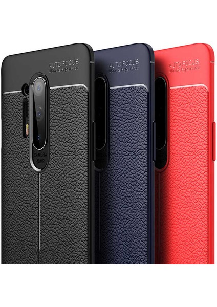 - One Plus 8 Pro - Kılıf Auto Focus Karbon Niss Silikon Kapak - Kırmızı