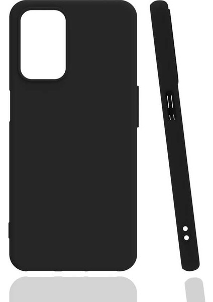 noktaks - Oppo A55 4G - Kılıf Mat Soft Esnek Biye Silikon - Siyah - T19753