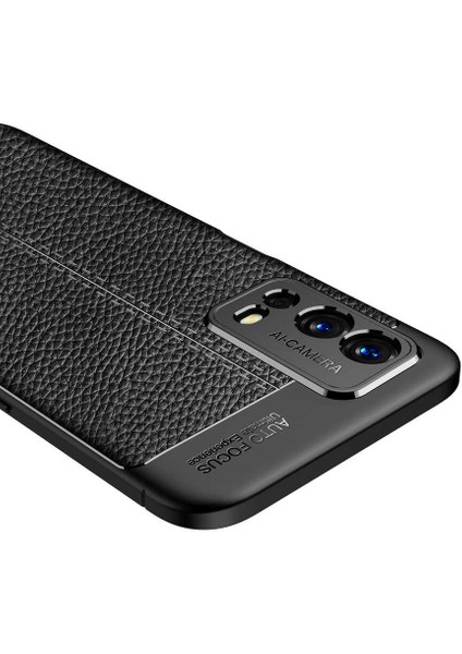 - Oppo A55 4G - Kılıf Auto Focus Karbon Niss Silikon Kapak - Siyah