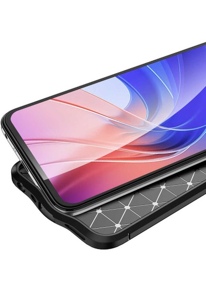 - Oppo A55 4G - Kılıf Auto Focus Karbon Niss Silikon Kapak - Siyah