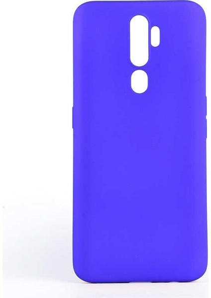 - Oppo A9 2020 - Kılıf Mat Soft Premier Silikon Kapak - Saks Mavi - T13616